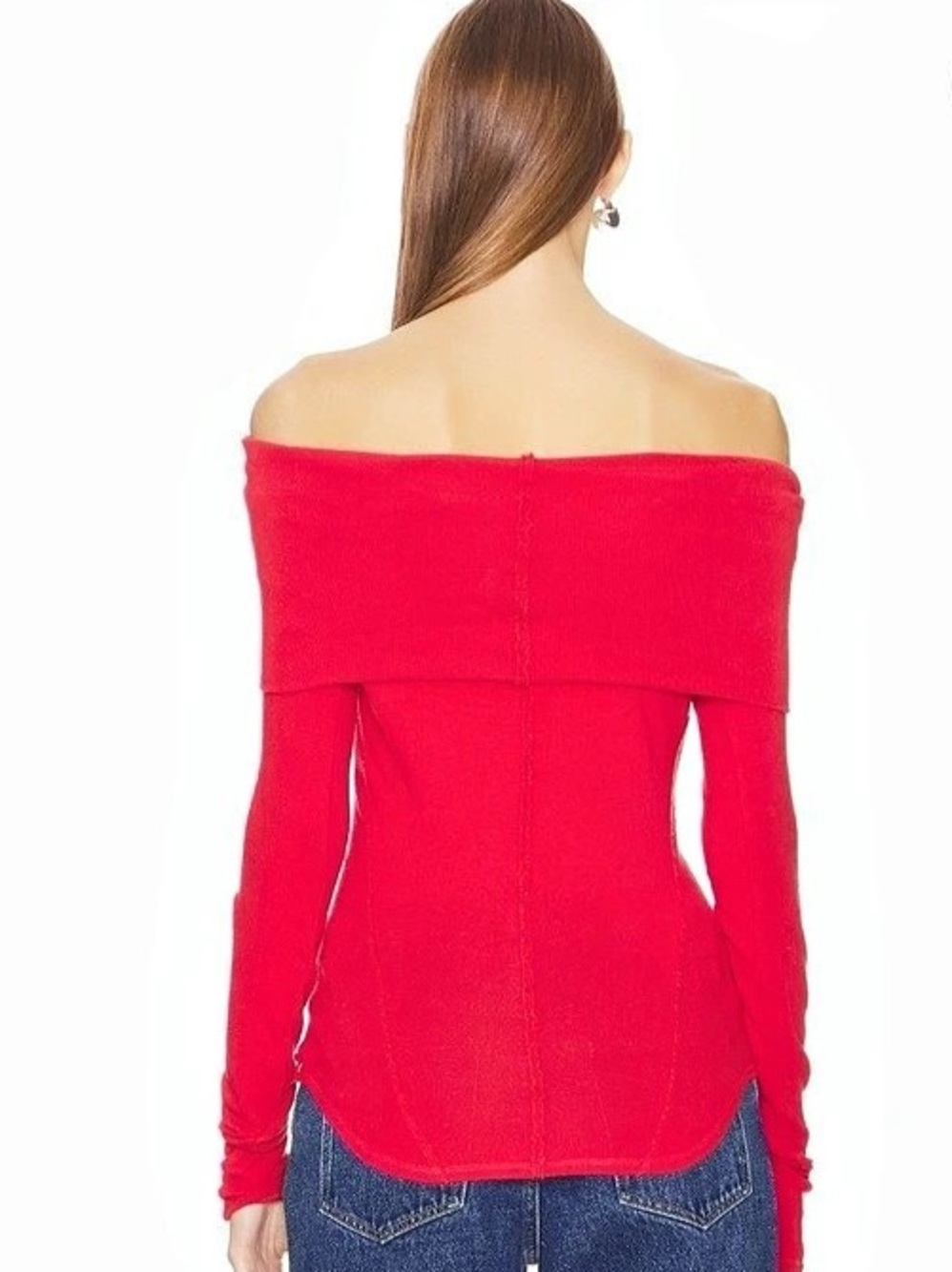 Free People - We The Free Iris Layering Top Off-Shoulder Long Sleeve Top - Picture 2 of 6